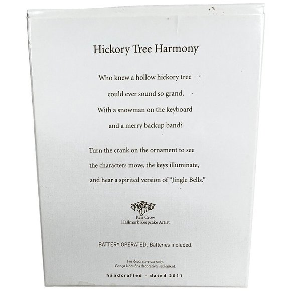 Hallmark Keepsake Ornament Hickory Tree Harmony 2011 Snowman Light Sound Motion - Picture 12 of 12